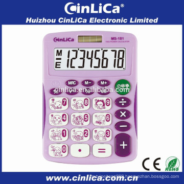 electronic big display calculator download solar cell with hard cover MS-181